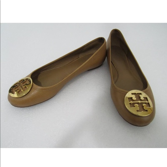 Tory Burch Women Size 9.6M Reva Ballet Flats - Tan - Picture 2 of 5
